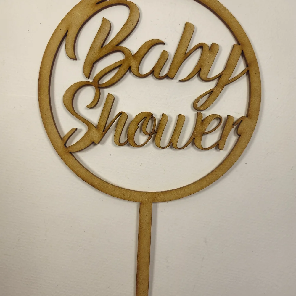 Baby Shower Cake Topper.  Wooden Baby Shower Cake Topper. Cake Toppers Laser Cut